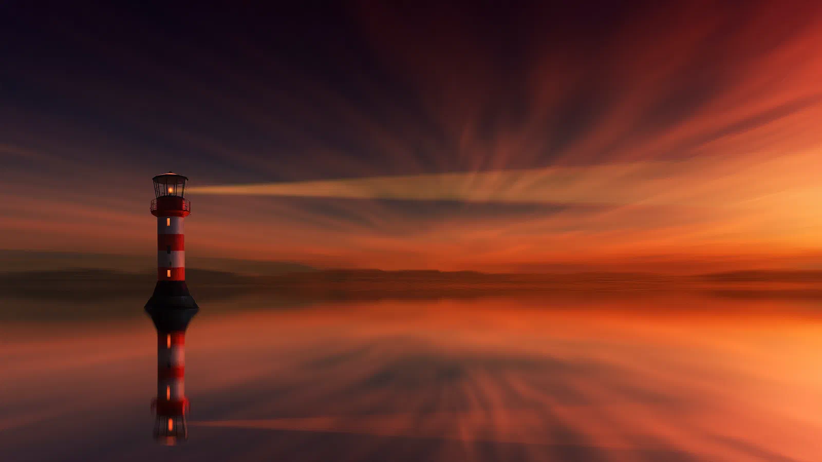 Lighthouse during sunset